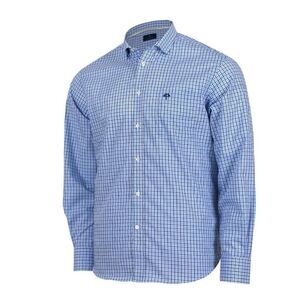 Arnold AD Palmer Dress Shirt Men’s Large Blue Plaid